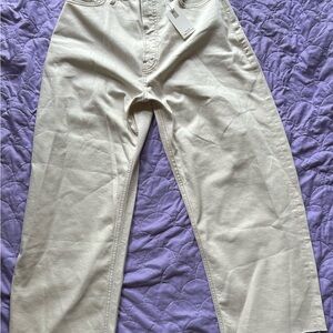 Women’s Wide Leg Cream Pants Size 4/27